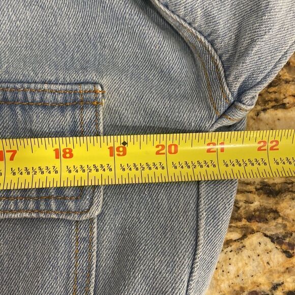 No. 1 Los Angeles long sleeve ripped detailing denim jumpsuit size L - Picture 9 of 11